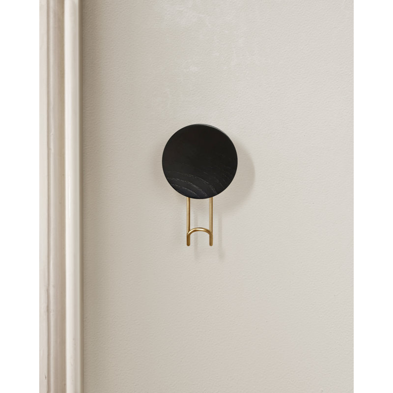 Around Wall Hanger (Large), Black/Satin Brass