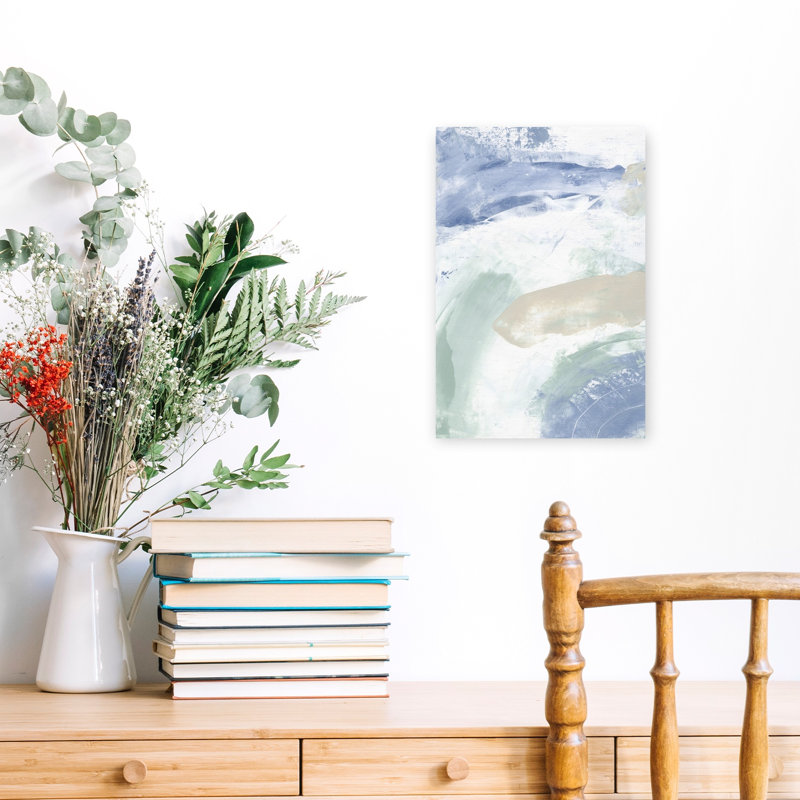 «Serene Coastal Abstract Abstract Contemporary», art mural moderne