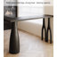 Table de bar rectangulaire en bois massif de style Wabi-Sabi-126609069