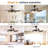 Retractable Ceiling Fan With Light, Modern Led Chandelier Fan With Remote Control, 6 Speed Adjustable Blades, Quiet Dc Motor, Dimmable Lighting For Living Room, Bedroom, Dining Room
