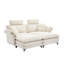 Canapé modulaire moderne avec 2 repose-pieds - canapé confortable en velours côtelé 85,8 po pour le salon (appui-tête beige, appartement