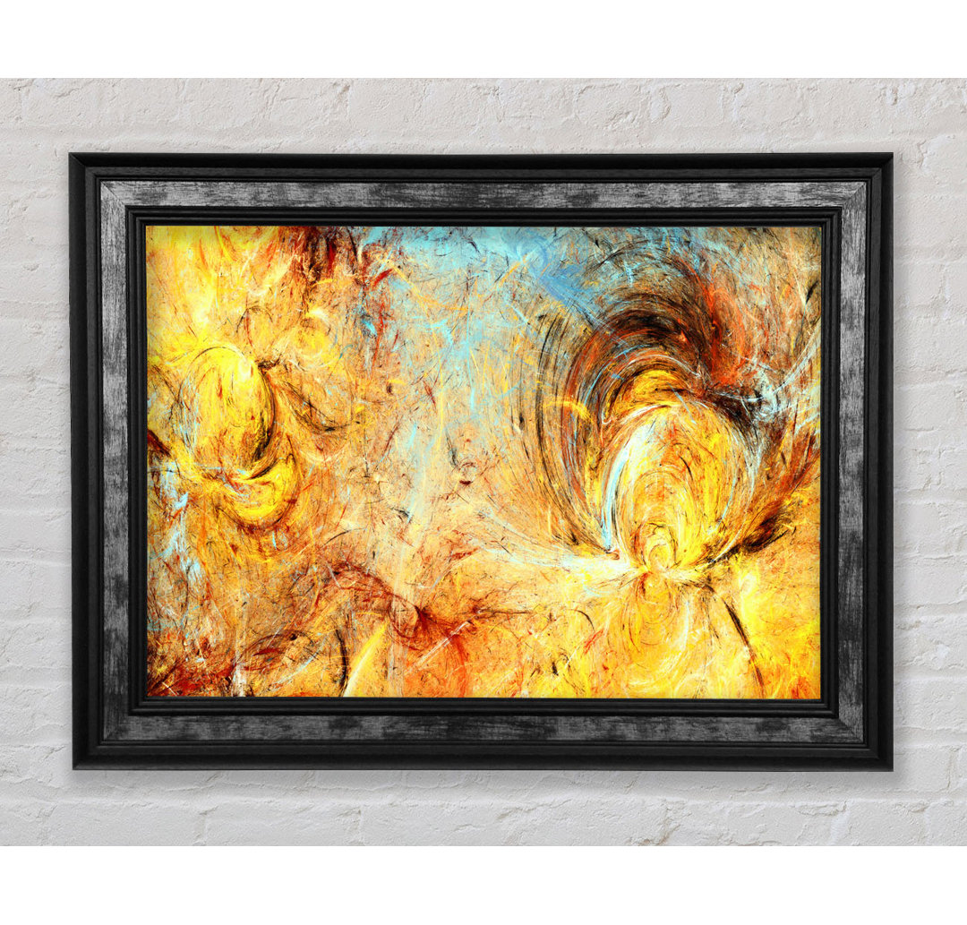 Firey Swirls And Ice - Einzelner Bilderrahmen Kunstdrucke