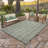 Savara Chryssi Green Cream Ivory Modern Circles Indoor/ Outdoor Polypropylene Flatweave Area Rug-114323859