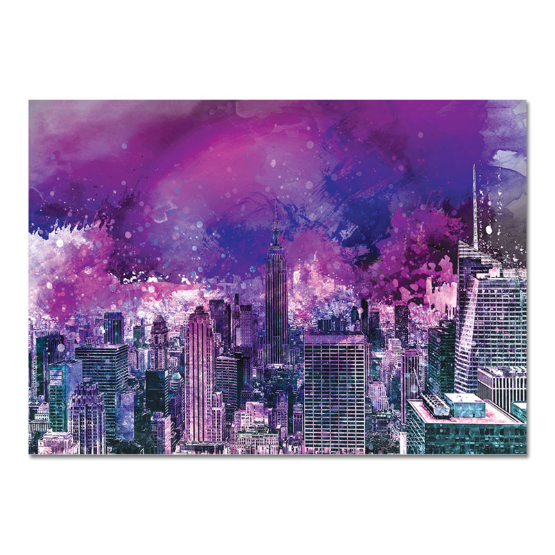 NY by Andrea Haase - No Frame Painting on Plastic / Acrylic, 65cm H x 95cm W