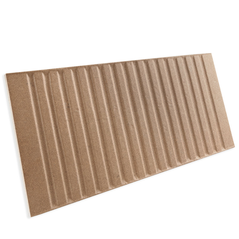 Kings Loft 7-7/8 In. X 15-3/4 In. Fluted Ceramic Wall Tile, Brown