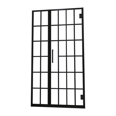 Shower Door 40" W X 72" H Pivot Frameless Shower Door With Pattern Glass, 2/5 In. (10Mm)