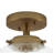 1-Light Ribbed Glass Globe Single Semi-Flush Mount
