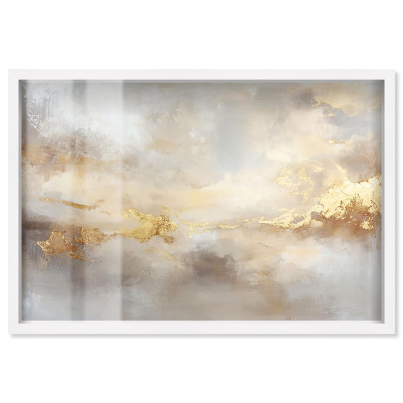 Décoration murale bohème douce Soft Shimmer III par Art Remedy, cadre blanc, 24 x 16, H 17 po x l 25 po, Cadre blanc