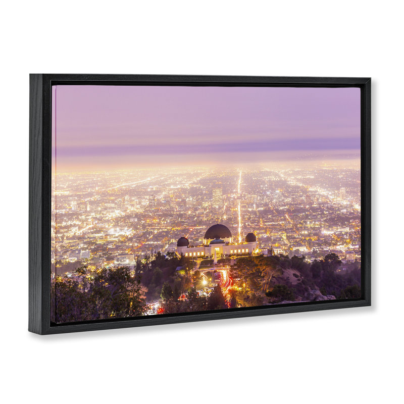 Cadre flottant Griffith Park, conception de Jeff Poe, photographie, Cadre flottant noir de jais, H 17 po x l 25 po