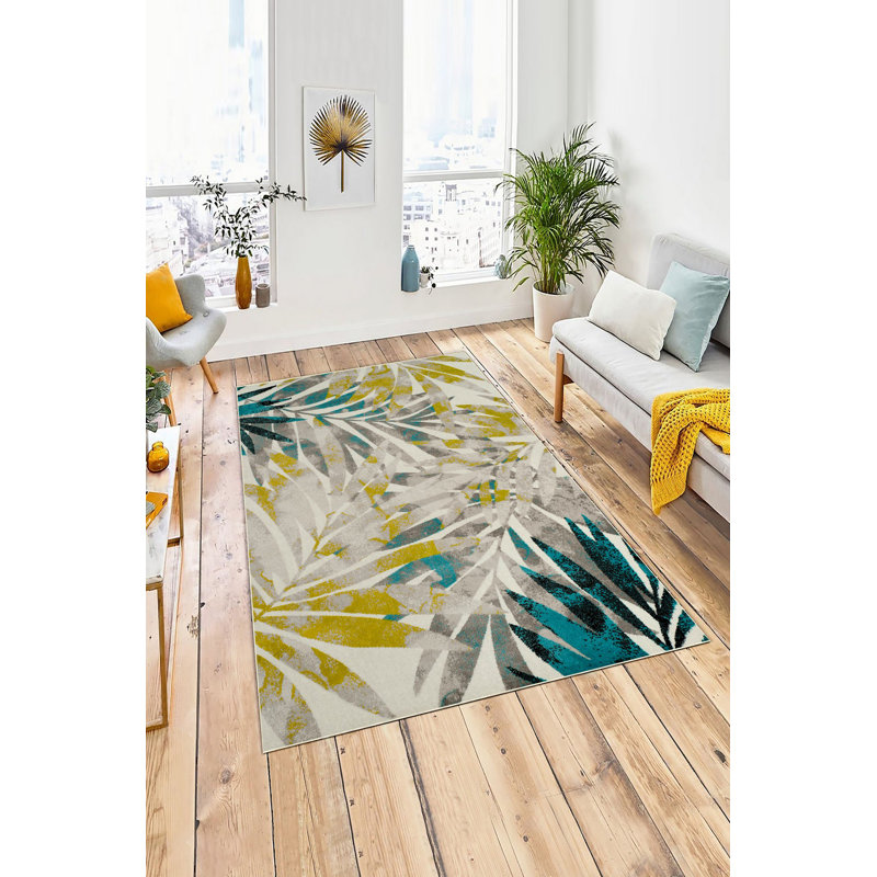 Eco-Friendly Non-Slip Area Rug, 4.6 x 7.2 Feet | 100% Polyester, Antibacterial, Machine Washable | 650 g/m², 0.16 in Pile Height, Digital Print | Perfect for Living Room, Bedroom, and High-Traffic Areas