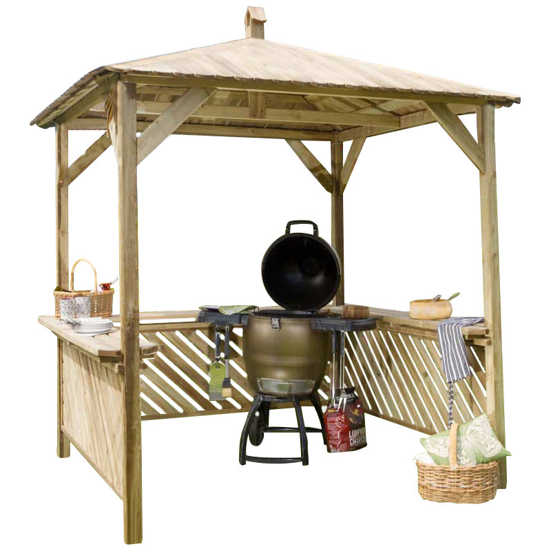 Solid Wood BBQ Gazebo