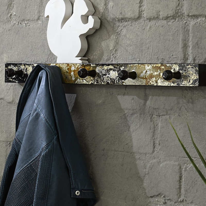 Langton Metal Wall 5 - Hook Wall Mounted Coat Rack