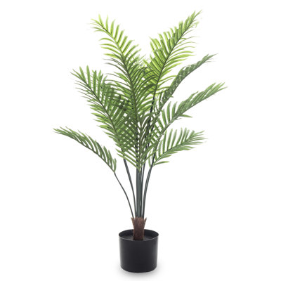 100cm Faux Palm Tree in Earthenware Pot