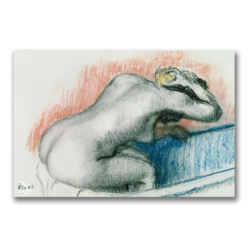 «Woman Wash in the Bath» par Edgar Degas, reproduction sur toile, H 16 po x l 24 po x P 2 po