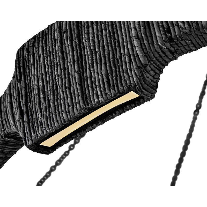 Raffi 52" Integrated LED Hand-Wrapped Rattan Linear Chandelier by Lisa McDennon