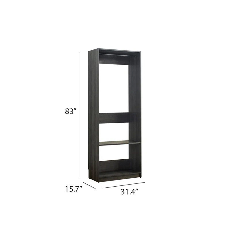 Kalinikos 31.4'' Closet System, Black