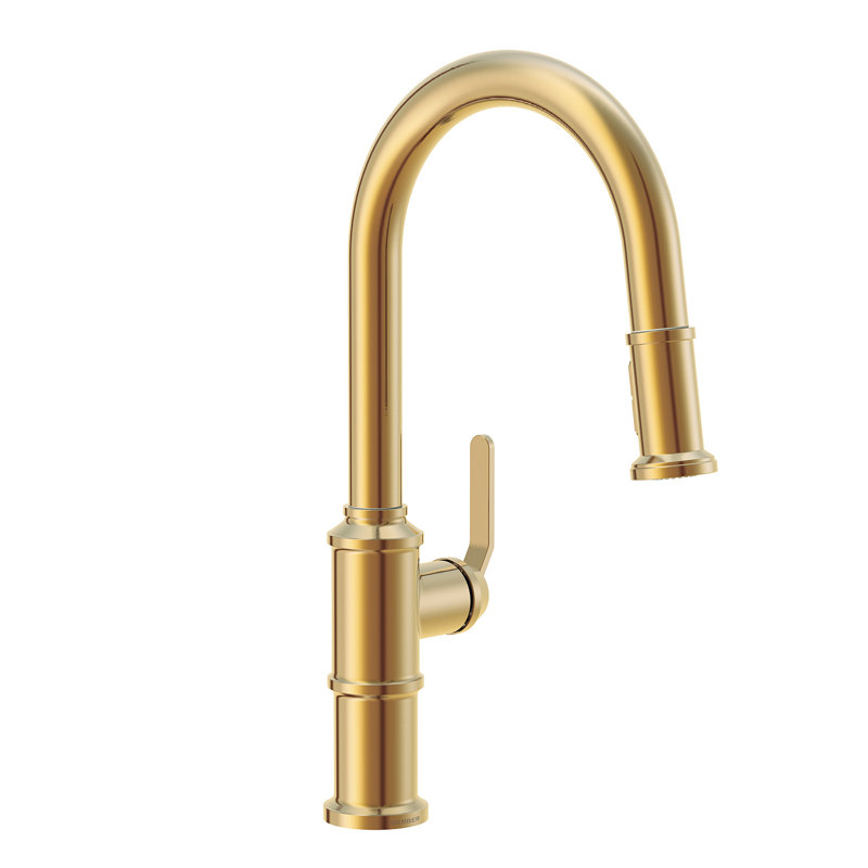 Robinet de cuisine à poignée simple Kinzie, Bronze brossé
