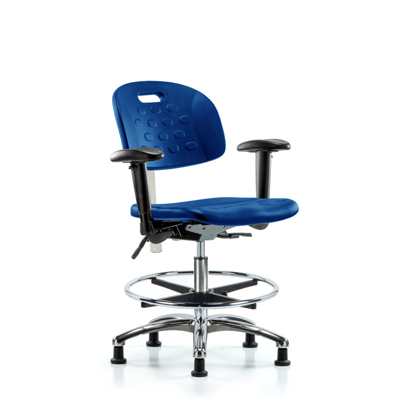 Inbox Zero Remerton Polyurethane Task Chair, Not Tilt Included, Glides