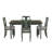 Io 5 Piece Two Toned Wood and Upholstered Dining Set-477274333