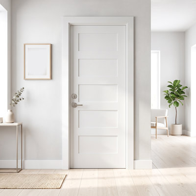 30 po. X 80 po. Dalle de bois blanche de style moderne américain de luxe avec panneau Shaker