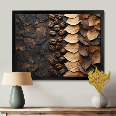 Espresso, feuilles, veines de la nature I - feuilles, art mural