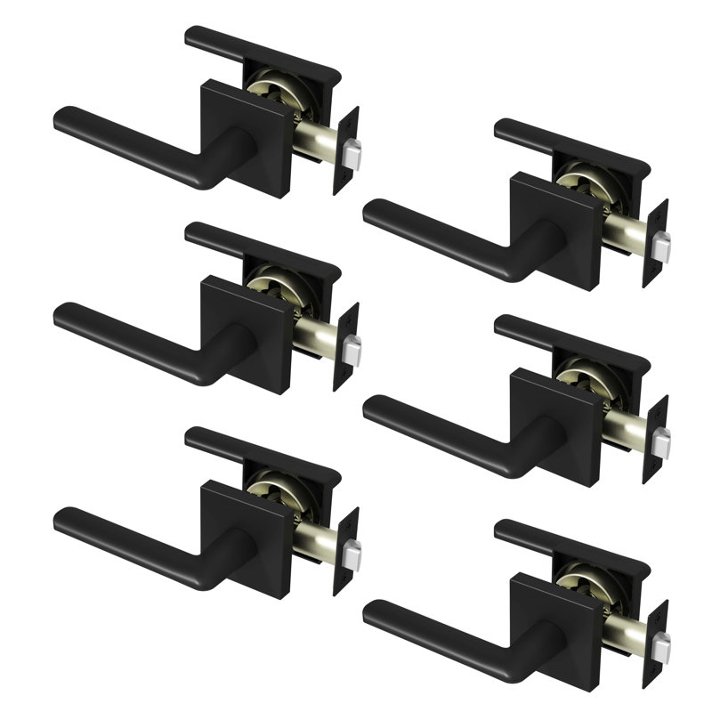 Mirra Passage Door Lever Modern Concealed Design For (Hall & Closet) – Sleek Minimalist Style in Matte Black, Matte Black
