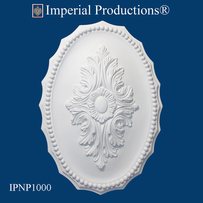 Médaillon de plafond H 16 1/4 po x l 12 po x P 1 3/4 po