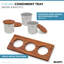 Ruvati Condiment Tray 3 Bowl Serving Board For Workstation Sinks (complete Set) - Rva1377