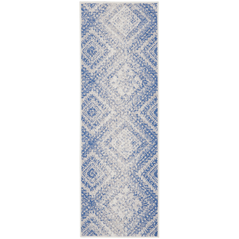Geometric Indoor Rug, Runner 2' x 8'