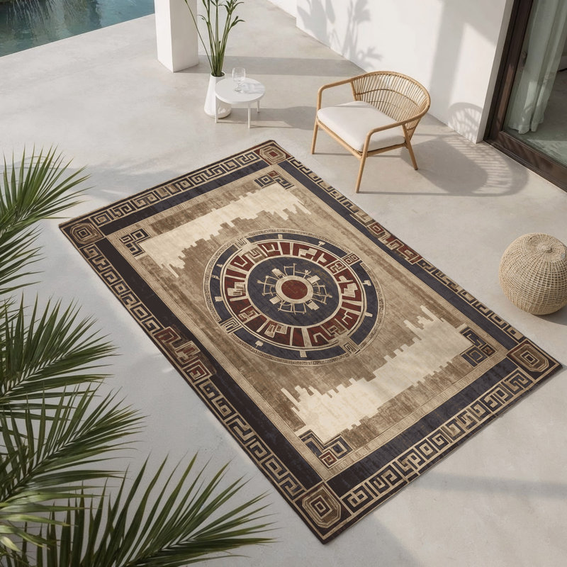 Athena's Grace Indoor And Outdoor Area Rug, Rectangle 1'6" x 2'6"