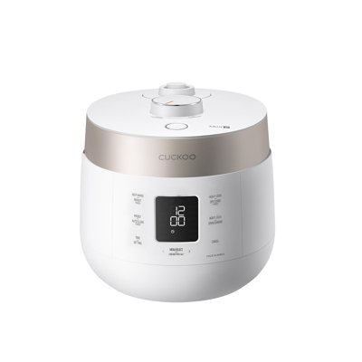 CUCKOO Twin Pressure Rice Cooker 6-Cup Uncooked / 12-Cup Cooked with Nonstick Inner Pot, Versatile Rice Maker & Warmer with 16 Menu Options, Open Cooking Mode, Voice Guide, White (CRP-ST0609FW)