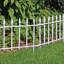 Ensemble de 5 panneaux de clôture de jardin décoratifs en fer 18 po x 22 po - Blanc-645805346