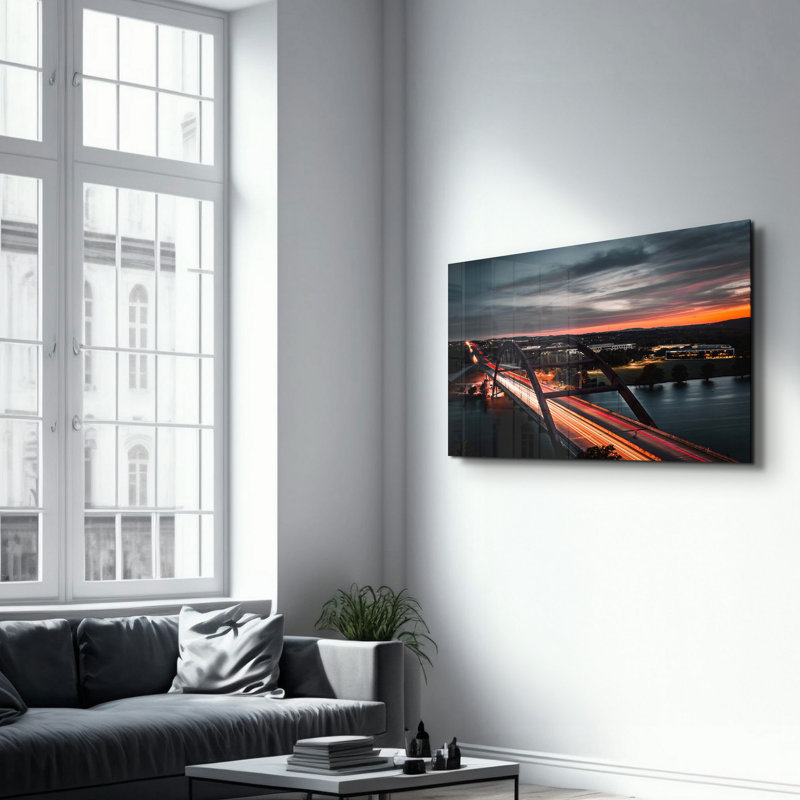 Peinture murale élégante en verre trempé | 100% verre trempé, épaisseur: 0,16 pouce | Imprimé UV pour des couleurs éclatantes et une durabilité | Parfait pour la décoration intérieure et l'esthétique moderne