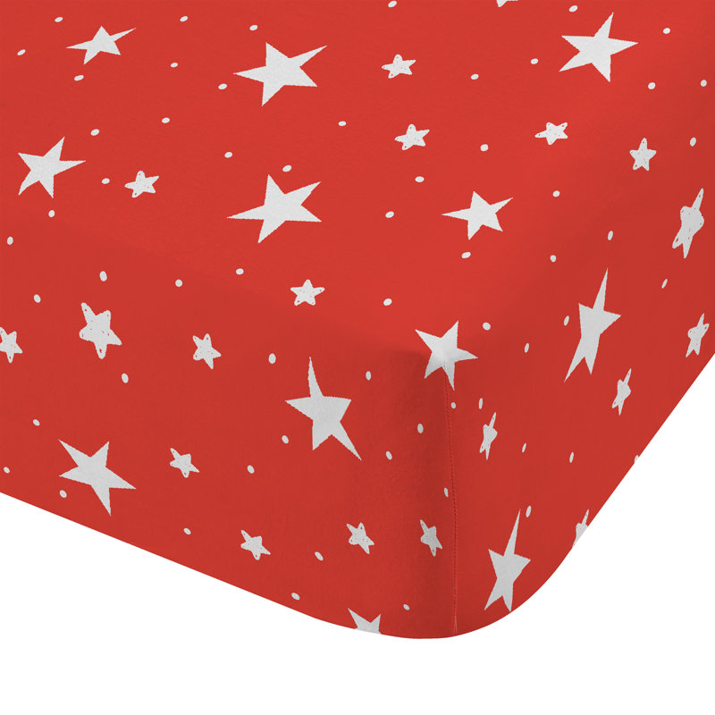 Christmas Stars Fitted Sheet, UK Toddler - DE 70 x 140 cm
