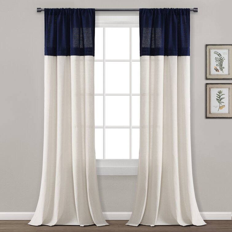 Cotton Blend Sheer Rod Pocket Curtain Panels (Only 1 Panel,INCOMPLETE ) 