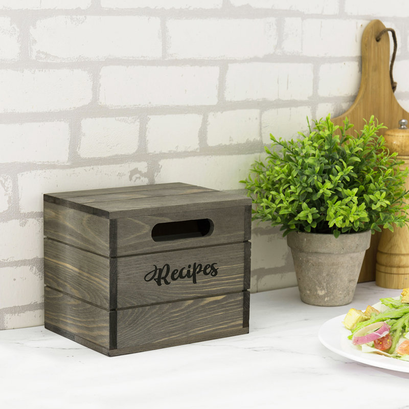 Vintage Recipe Card Holder Memory Box