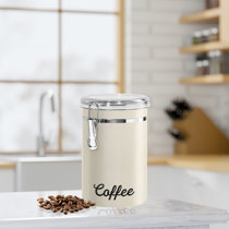 ChefWave Stainless Steel Coffee Canister with Measuring Spoon