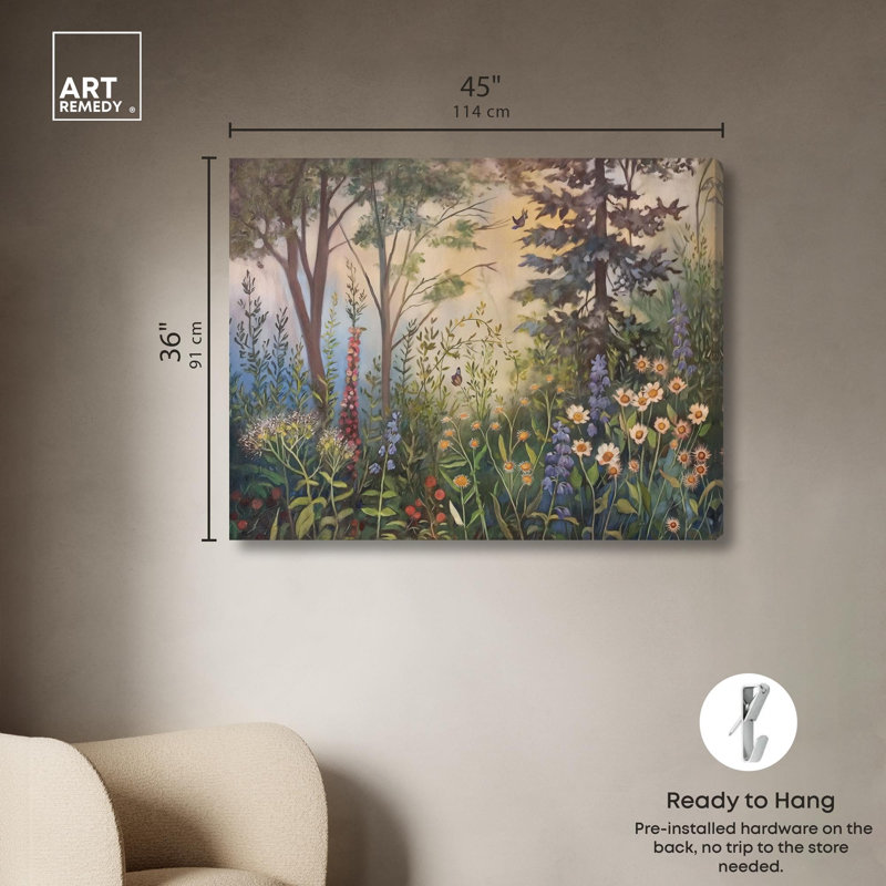 Daisy Dawn II Canvas Print Landscape Art by Art Remedy, 36" H x 45" W, Gallery Wrapped