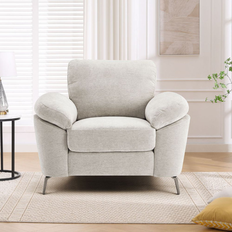 Debborah Upholstered Armchair, Cream