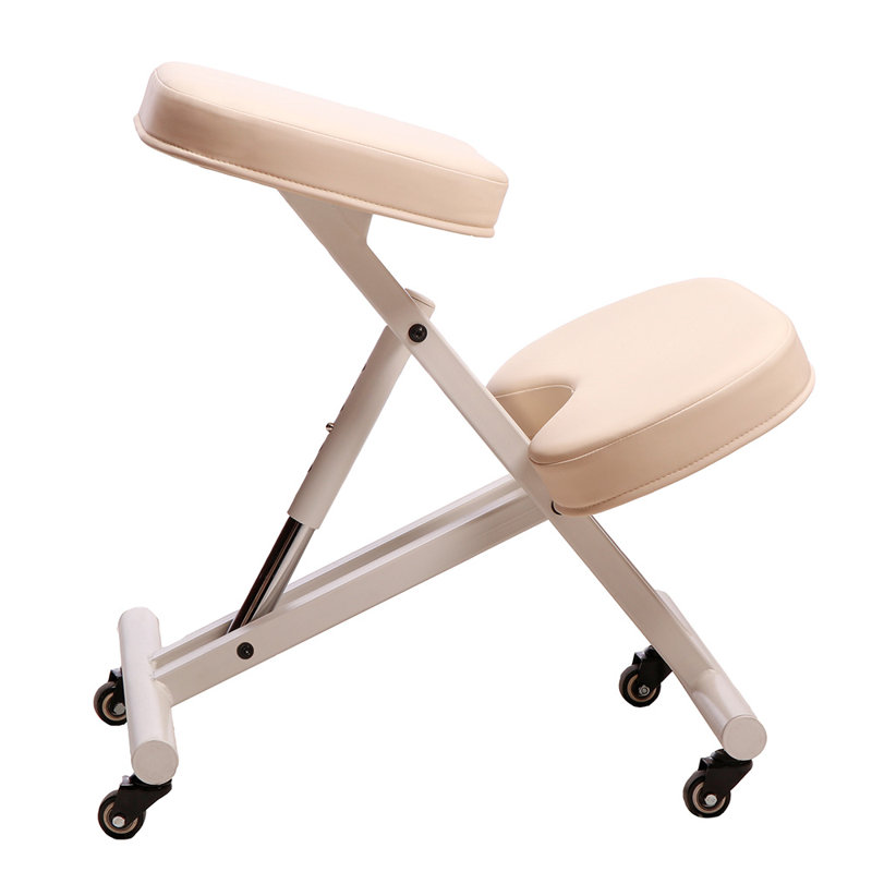 Chaise de travail en vinyle Haveman, Crème, Ivoire