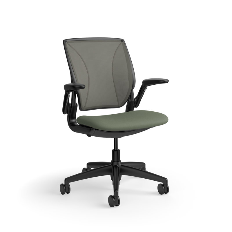 Fauteuil de travail ergonomique avec dossier Caraway World ML et siège rembourré Corde 4, Gris / gris bois flotté, Noir