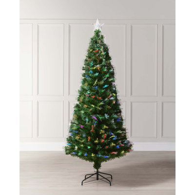213.36cm H Lighted Artificial Christmas Tree