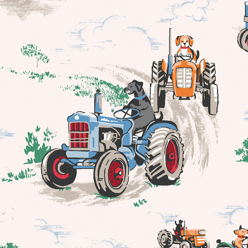 Cath Kidston Tractor Multi Wallpaper