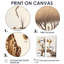 Giraffe And Elephant With Kids - Cream Canvas Prints-114713388-114713392-114713393
