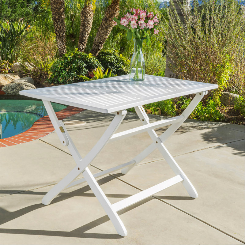 Table pliable 43,5 po, Blanc