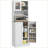 HOMCOM 66.5'' Pantry Cabinet with Microwave Stand, 8 Door Shelves, White | Melamine-Coated Particle Board | Anti-Tipping Design