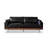 Black Genuine Leather Modular Sofa cushion couch