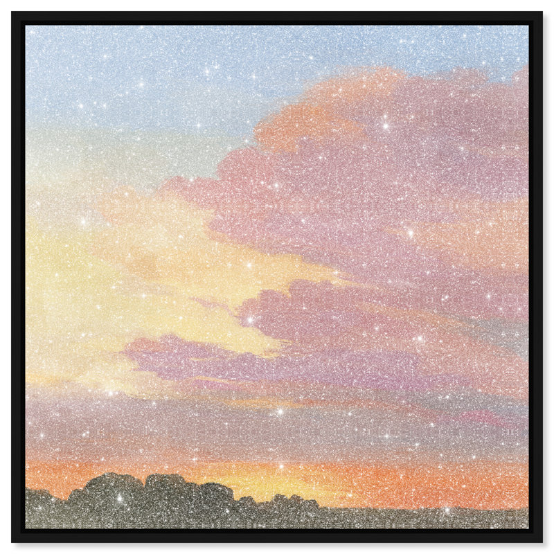 Perfect Sunset Print by Oliver Gal, 13" H x 13" W, Black Floater Frame