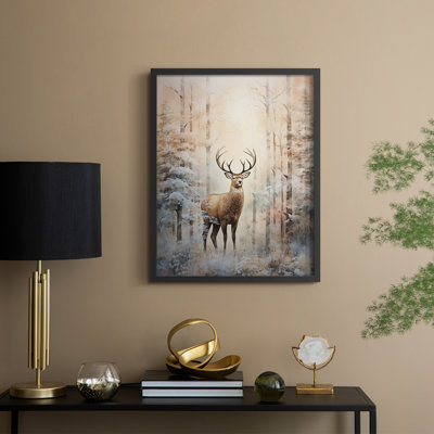 «Christmas Holiday Art» DCLxxxix, reproduction d'art encadrée - bois massif