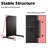 Metal Pegboard Shelf - Peg Board Display Wall Mount with 24 Hooks, 12.5x32.8 In Portable Garage Desktop Pegboard Organizer Retail Display Rack For Jewelry Hair Accessories, Mobile Phone Shop/Black